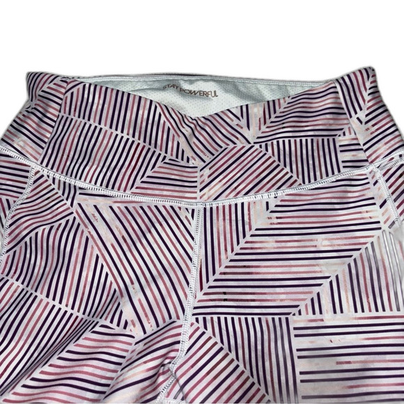CALIA by Carrie Underwood Pants - Calia by Carrie Underwood Energize Printed 7/8th Multi Stripe Eggplant Size M